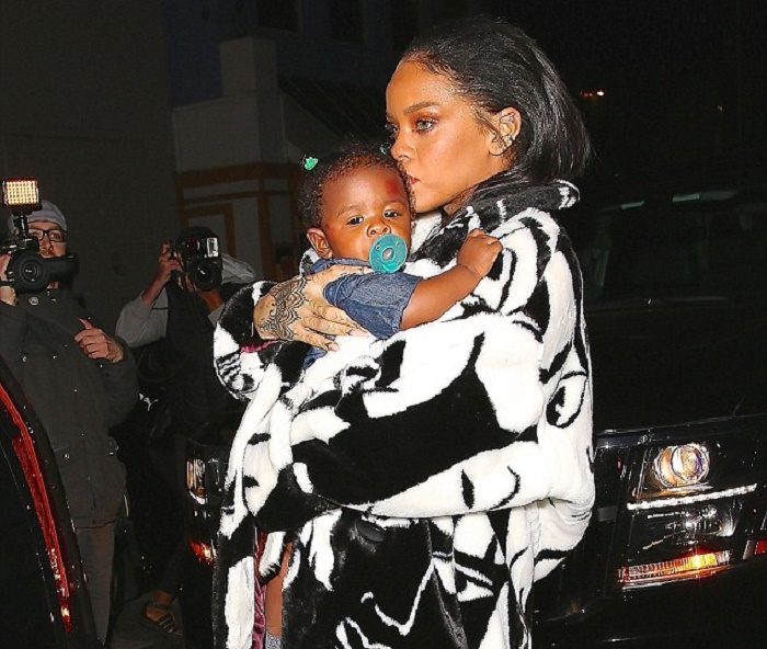 Rihanna with a baby girl Majesty.